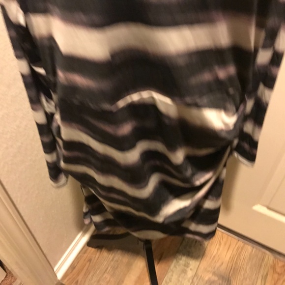 Rachel Roy Black Purple Beige. Like New.mid Length Ruching and A Waisy Work/Offi - Picture 5 of 11